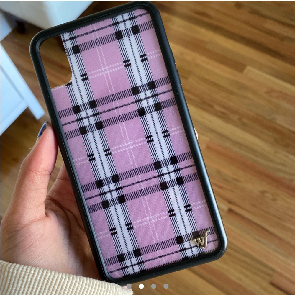 Wildflower Purple Plaid iPhone XS Max Case - Picture 2 of 4